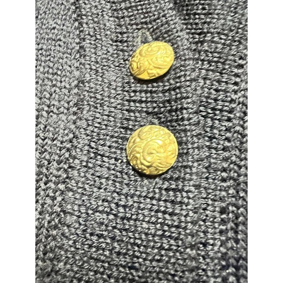Vtg Koret Cardigan Women's Small Wool Argyle Gold Buttons Embroider Preppy - Picture 8 of 11